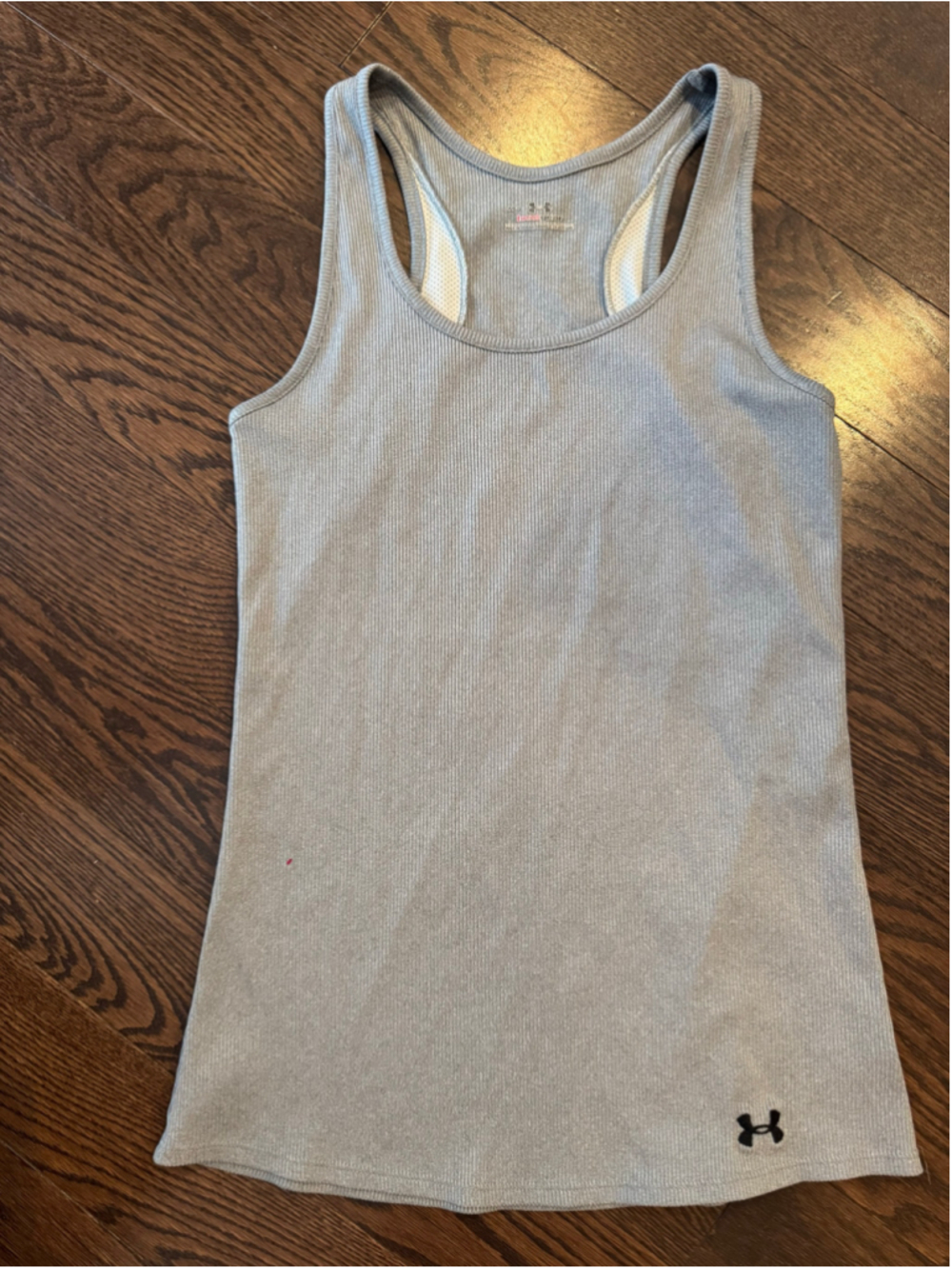 Under Armour HeatGear Gray Ribbed Racerback Tank Top Women’s Medium